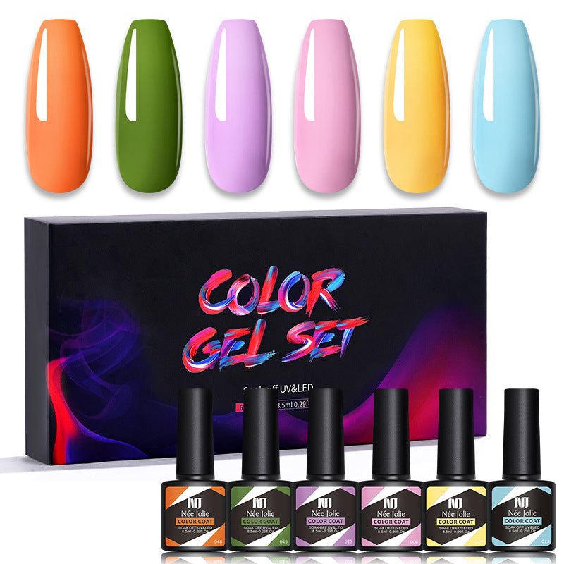 Kit de 6 vernis gel UV couleur
