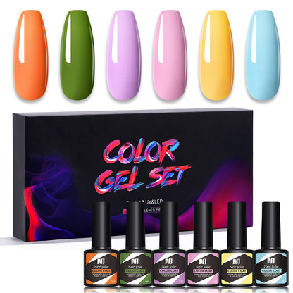 Kit de 6 vernis gel UV couleur