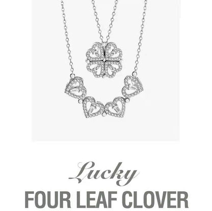 🍀Lucky Clover Love Necklace – Fashion Pendant Valentine’s Gift
