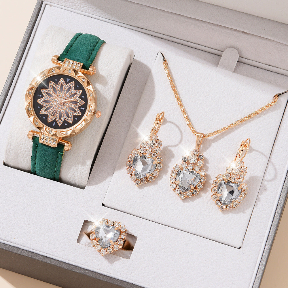 Women’s Quartz Watch & Necklace Set