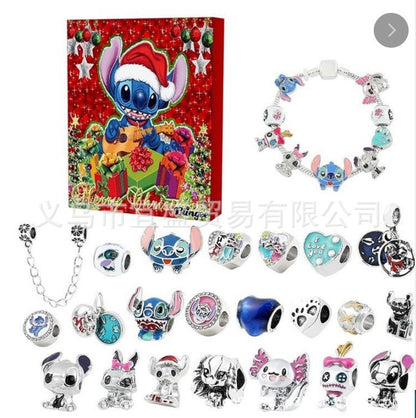 Mickey Mouse Weihnachts-Überraschungsbox – Set aus Armband und Schmuckzubehör aus Metall