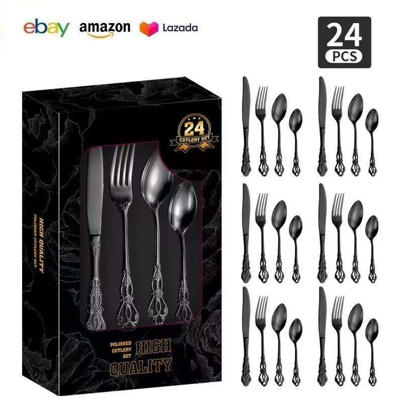 Royal Court 24-Piece Stainless Steel Western Cutlery Gift Set