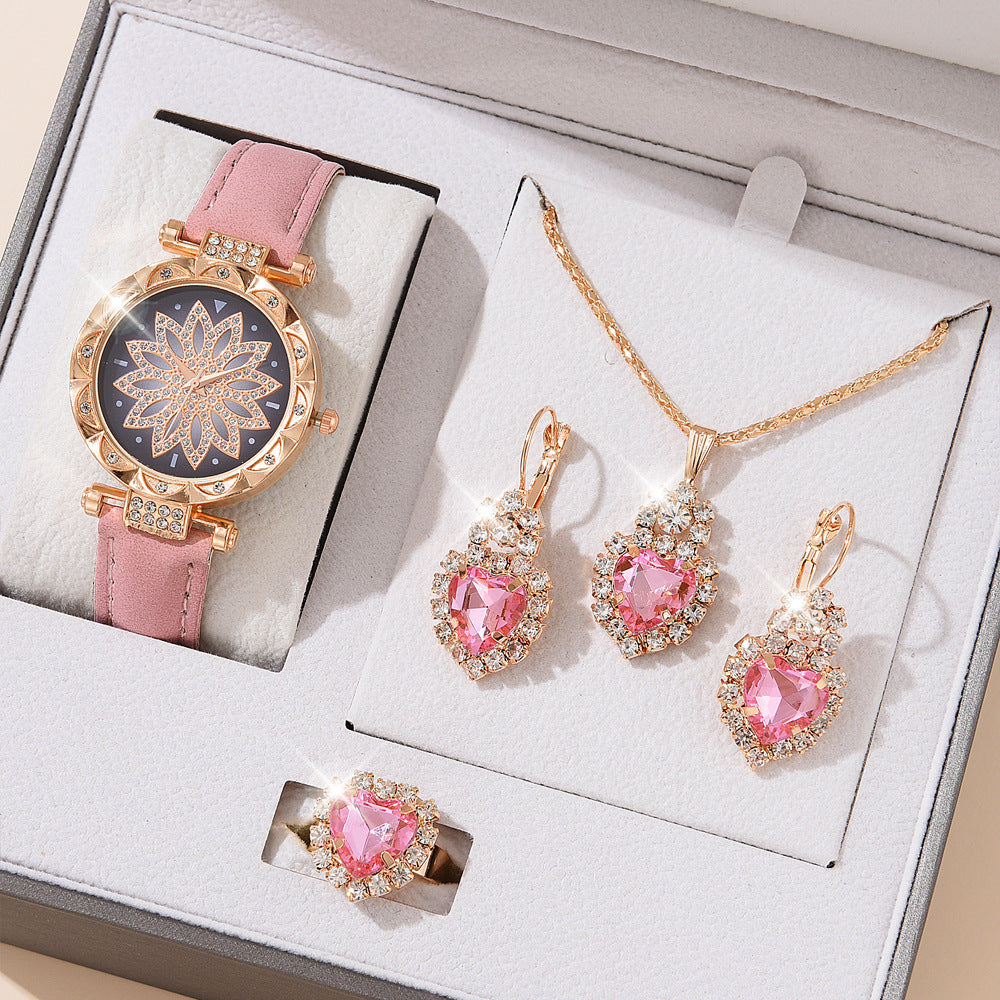 Women’s Quartz Watch & Necklace Set