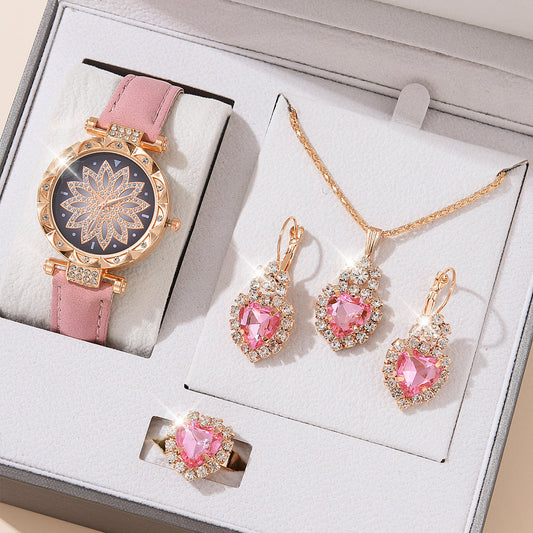 Women’s Quartz Watch & Necklace Set