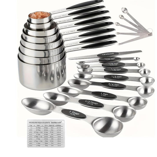 23-Piece Stainless Steel Measuring Set