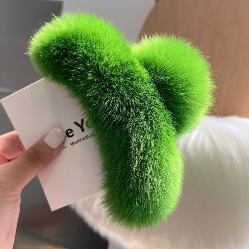 Rabbit Fur Hair Clip