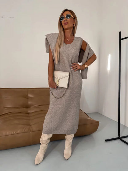 Autumn / Winter Knitted Sweater Dress Set