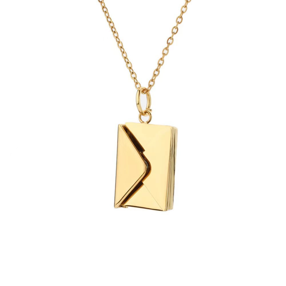 Elegant Envelope Pendant Necklace