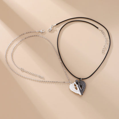 💞 Magnet Angel & Devil Wings Love Pendant Necklace