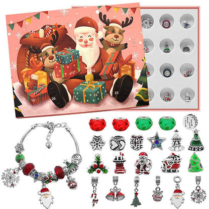 Mickey Mouse Weihnachts-Überraschungsbox – Set aus Armband und Schmuckzubehör aus Metall