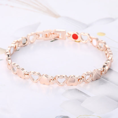 💞 Love Hollow Couple Bracelet – Fashion Magnet Jewelry