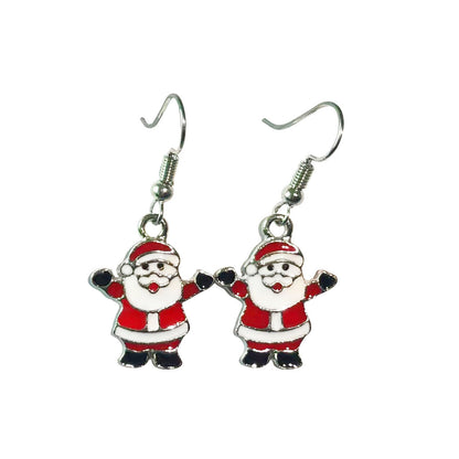 Christmas-themed alloy earrings