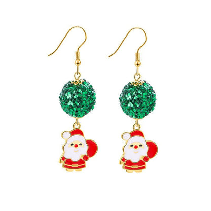 Christmas-themed alloy earrings
