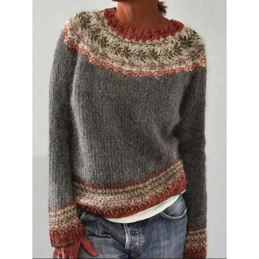 Color-Block Pullover Sweater