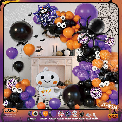 🎃 Halloween Balloon Arch Decoration Kit