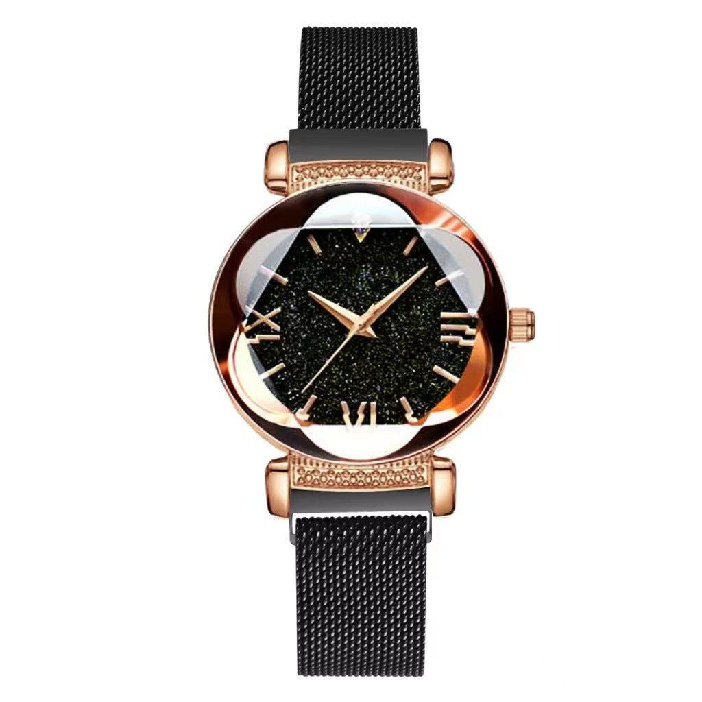 Montre femme Magnet Starry Sky à cadran romain – Bracelet magnétique milanais