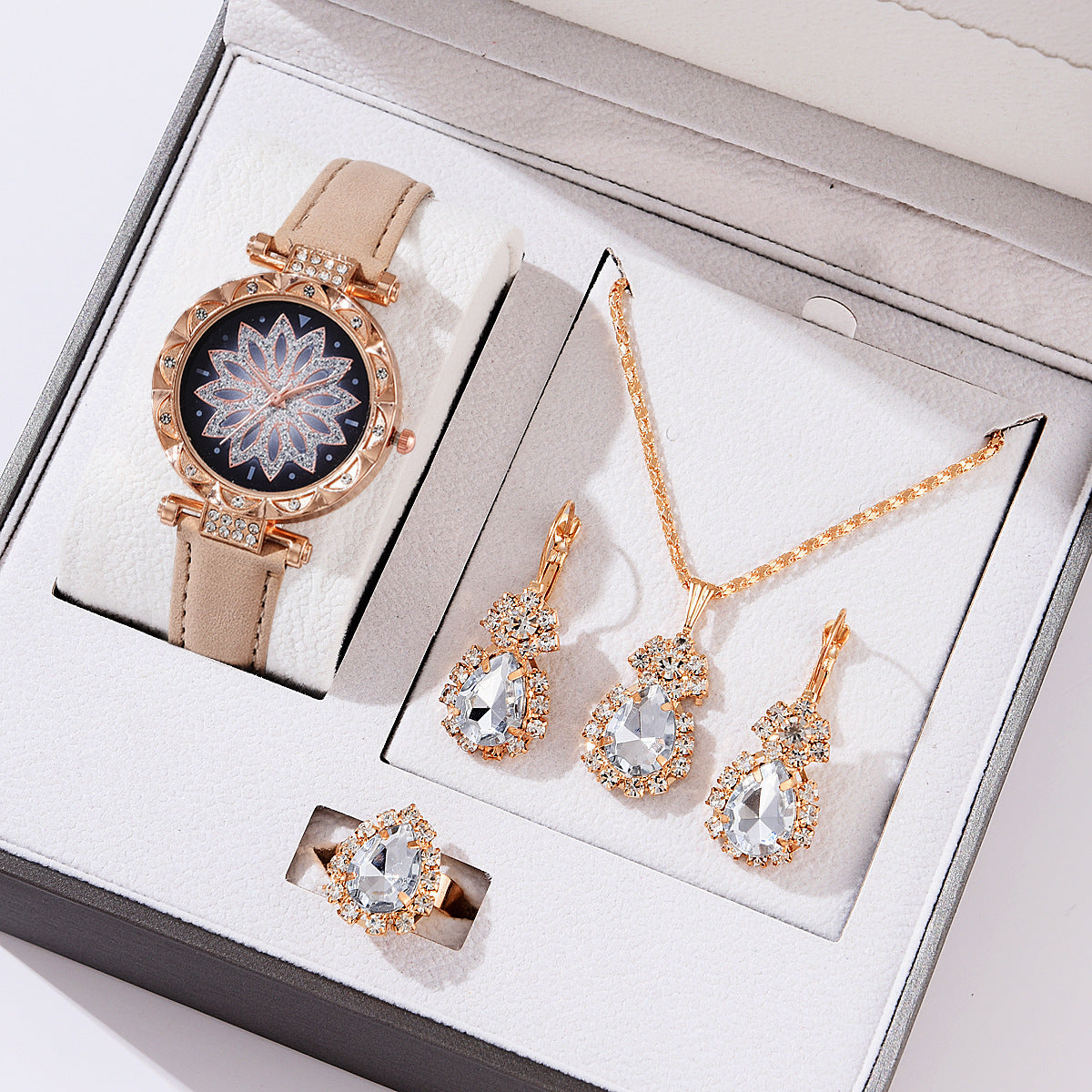 Women’s Quartz Watch & Necklace Set