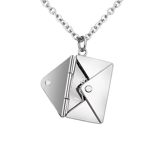 Elegant Envelope Pendant Necklace