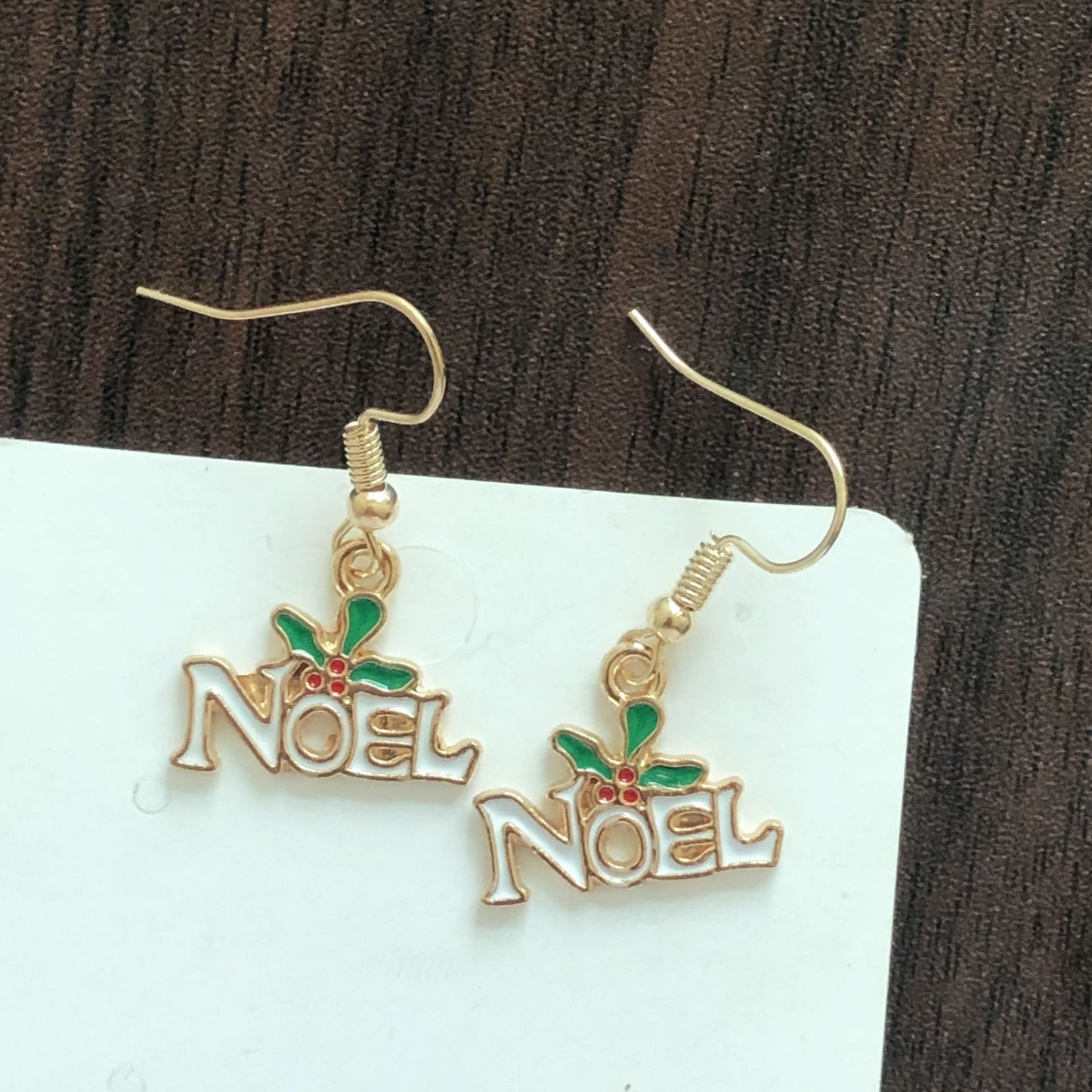 Christmas-themed alloy earrings