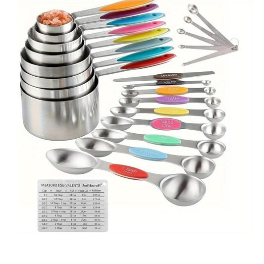 23-Piece Stainless Steel Measuring Set