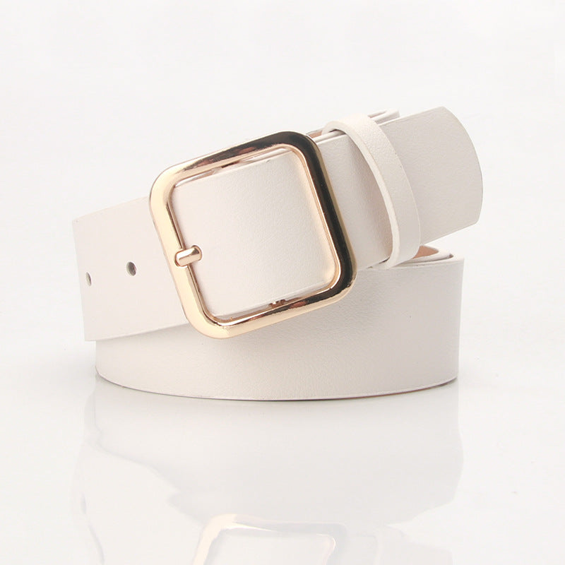 Fashion belt with square buckle