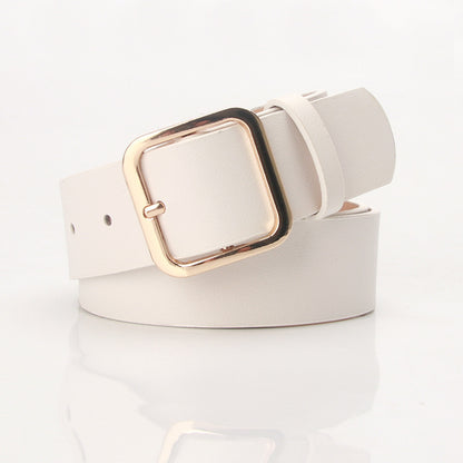 Fashion belt with square buckle
