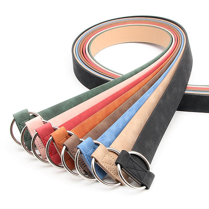 Women's Belt Round Buckle Needle