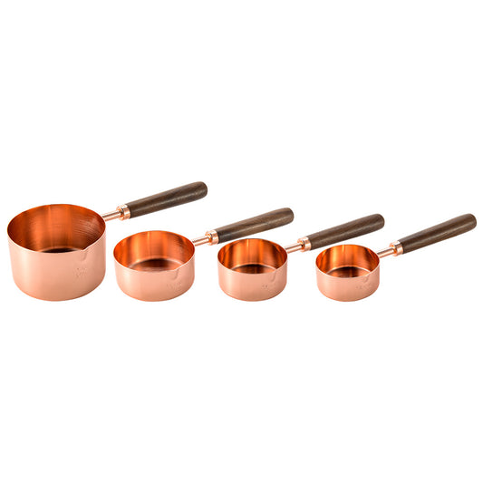 Stainless Steel Measuring Cups with Wooden Handles