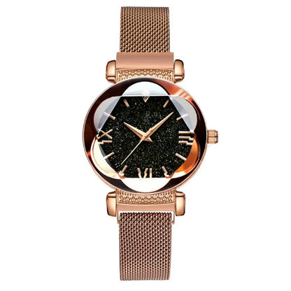Montre femme Magnet Starry Sky à cadran romain – Bracelet magnétique milanais