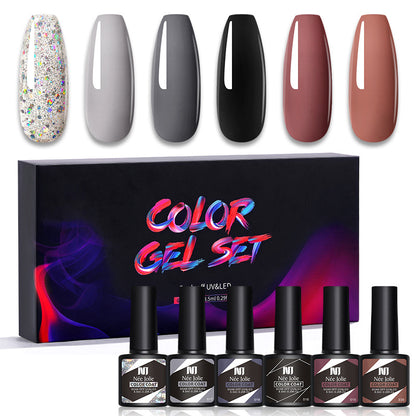 Kit de 6 vernis gel UV couleur