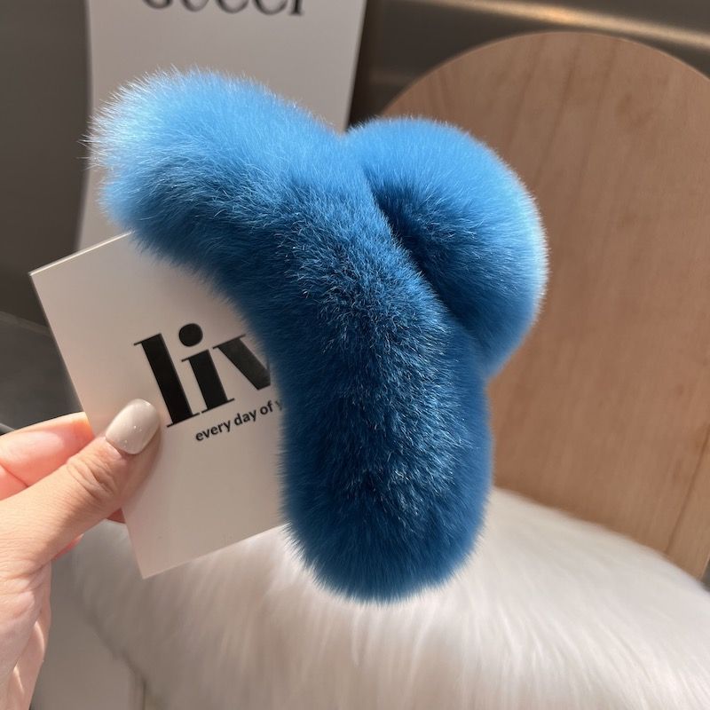 Rabbit Fur Hair Clip