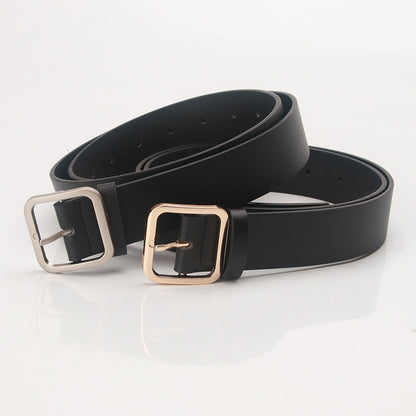 Fashion belt with square buckle