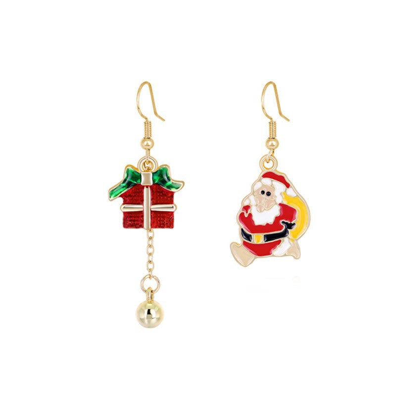 Christmas-themed alloy earrings