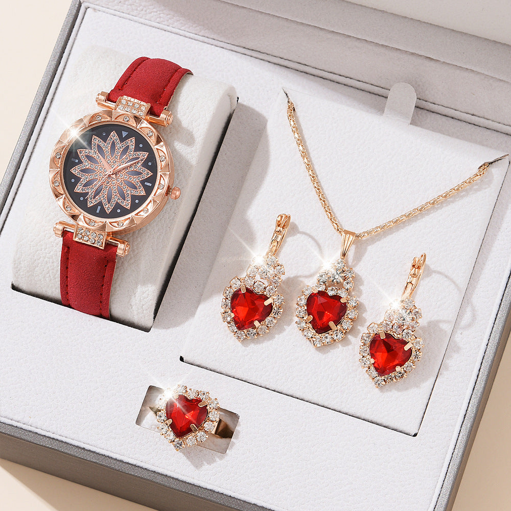 Women’s Quartz Watch & Necklace Set
