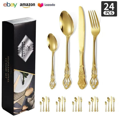 Royal Court 24-Piece Stainless Steel Western Cutlery Gift Set