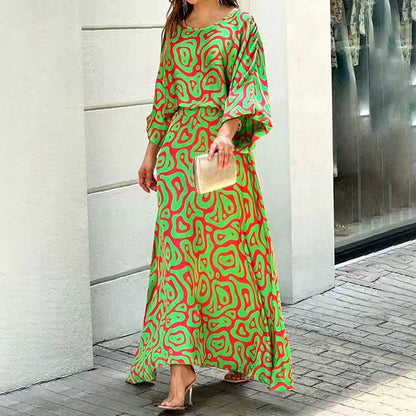 👗Ensemble jupe élégant à imprimé pour femme