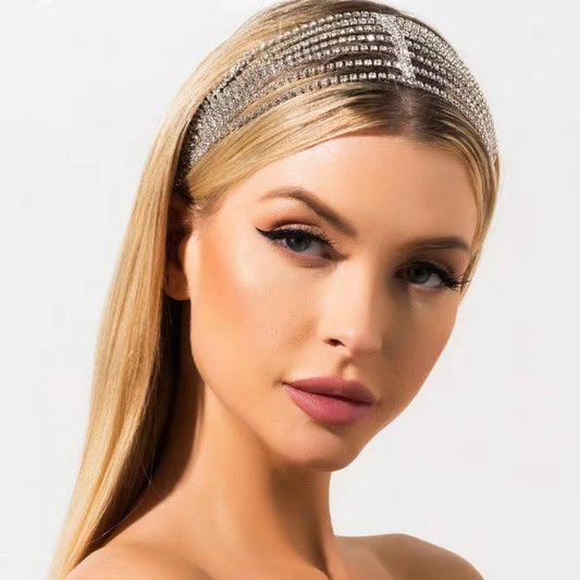 Multi-layer full diamond elastic headband