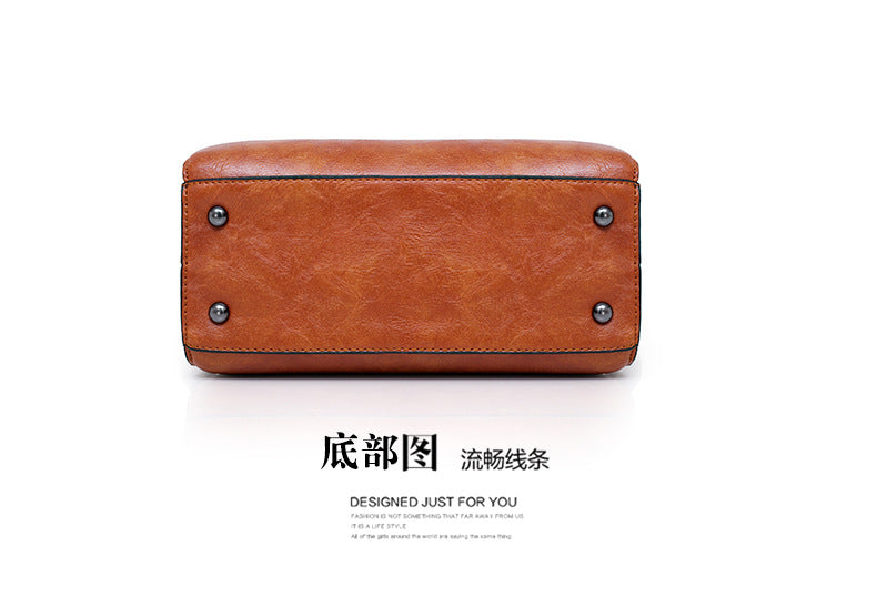 👜Women’s Handbag Set – 4‑Piece Oily Leather Shoulder Bags