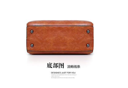 👜Women’s Handbag Set – 4‑Piece Oily Leather Shoulder Bags