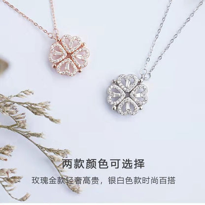 🍀Lucky Clover Love Necklace – Fashion Pendant Valentine’s Gift