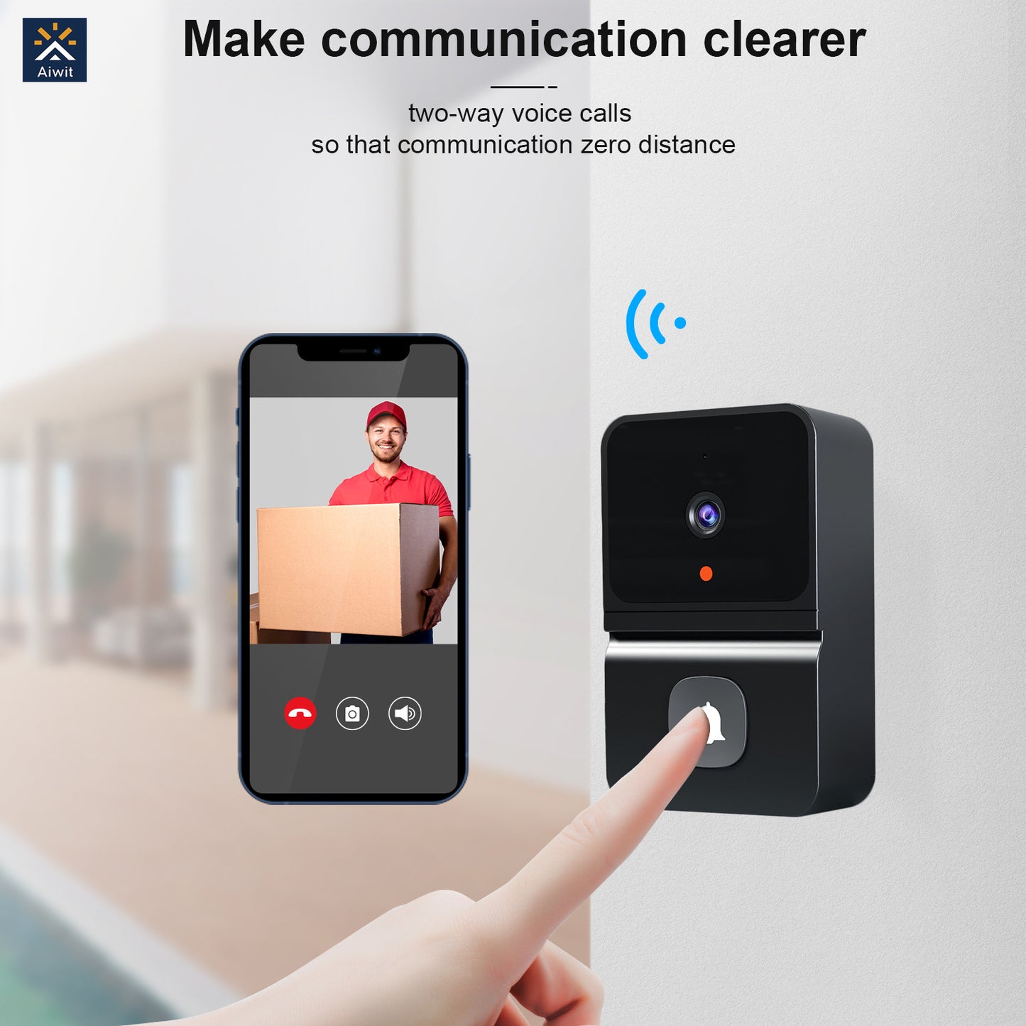 Smart WiFi Video Doorbell – Wireless Two-Way Intercom for Smart Homes