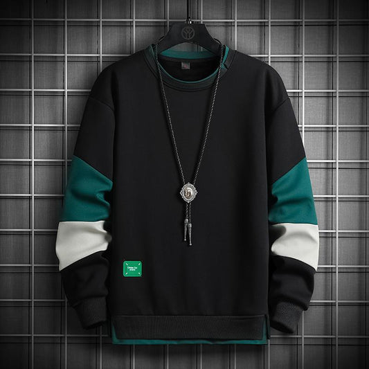 Men’s Korean-Style Color-Block Sweater