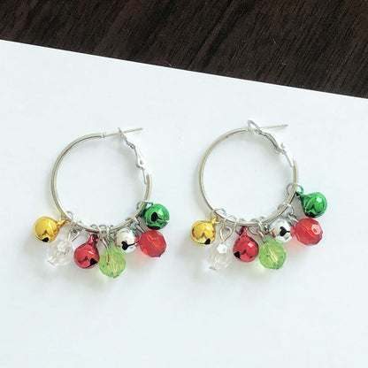 Christmas-themed alloy earrings