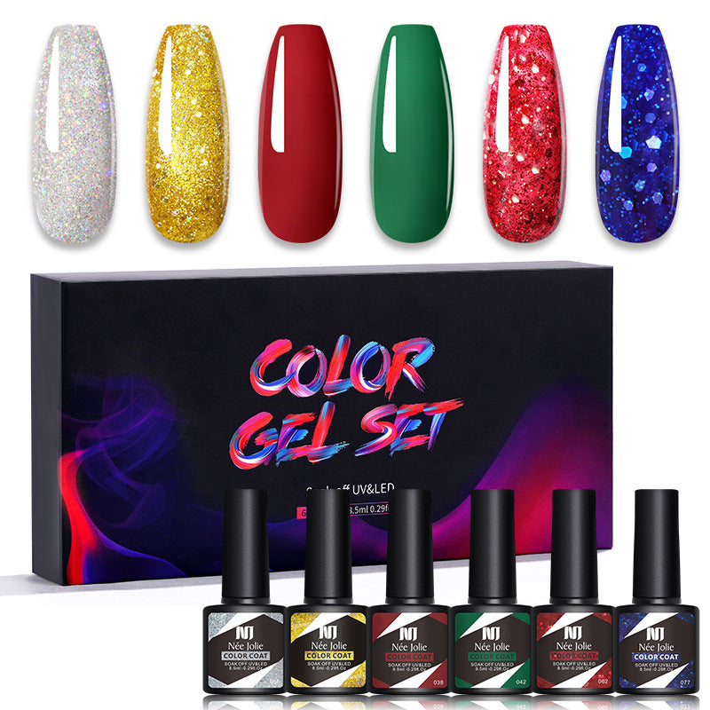 Kit de 6 vernis gel UV couleur