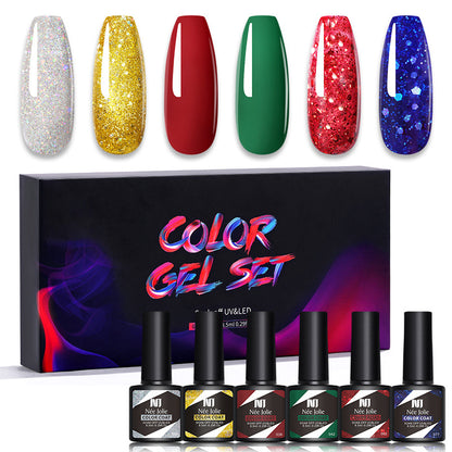 Kit de 6 vernis gel UV couleur