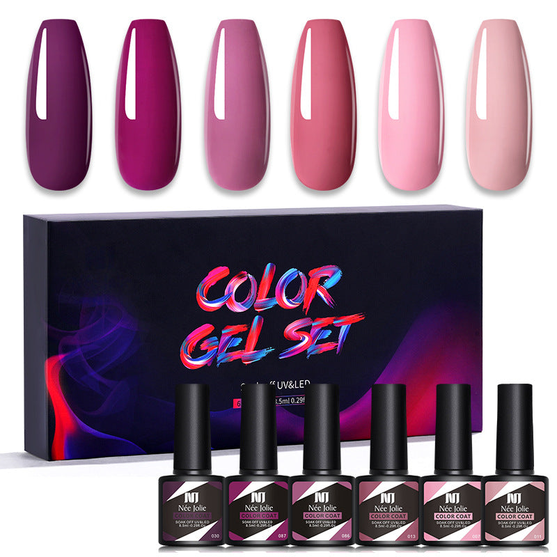 Kit de 6 vernis gel UV couleur