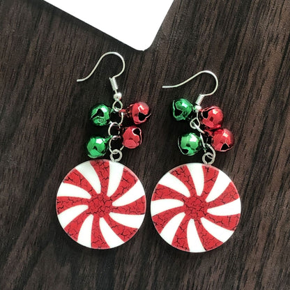 Christmas-themed alloy earrings
