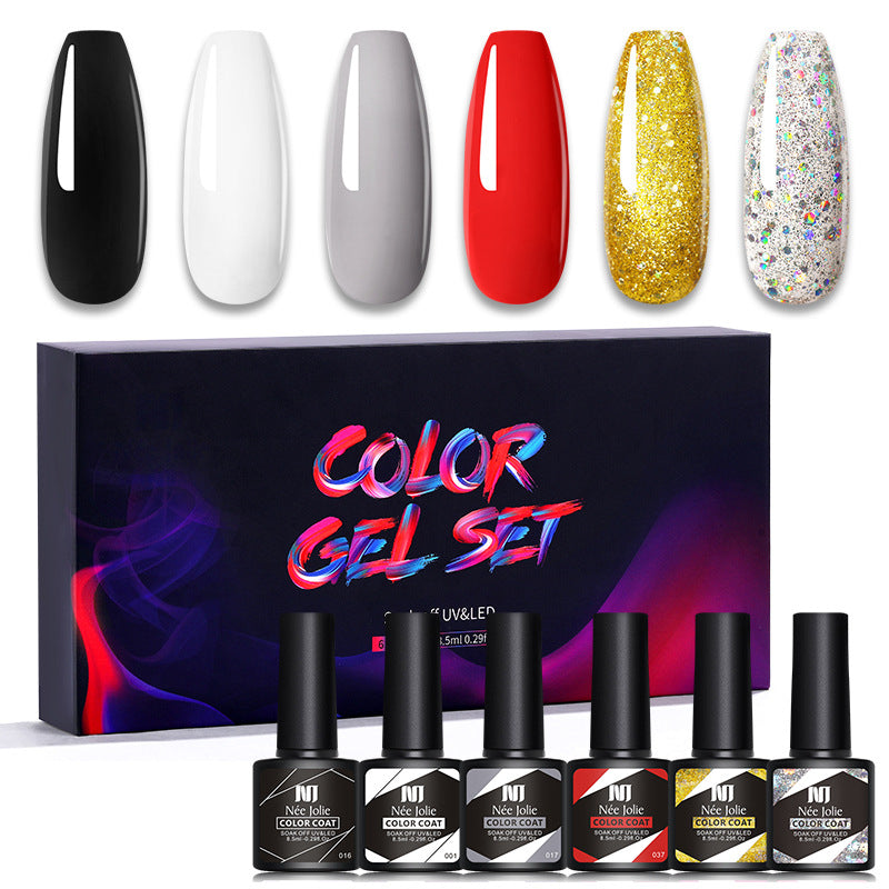 Kit de 6 vernis gel UV couleur
