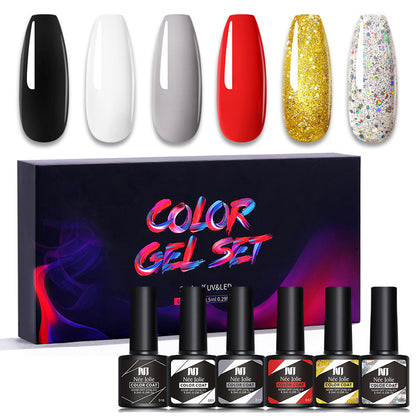 Kit de 6 vernis gel UV couleur