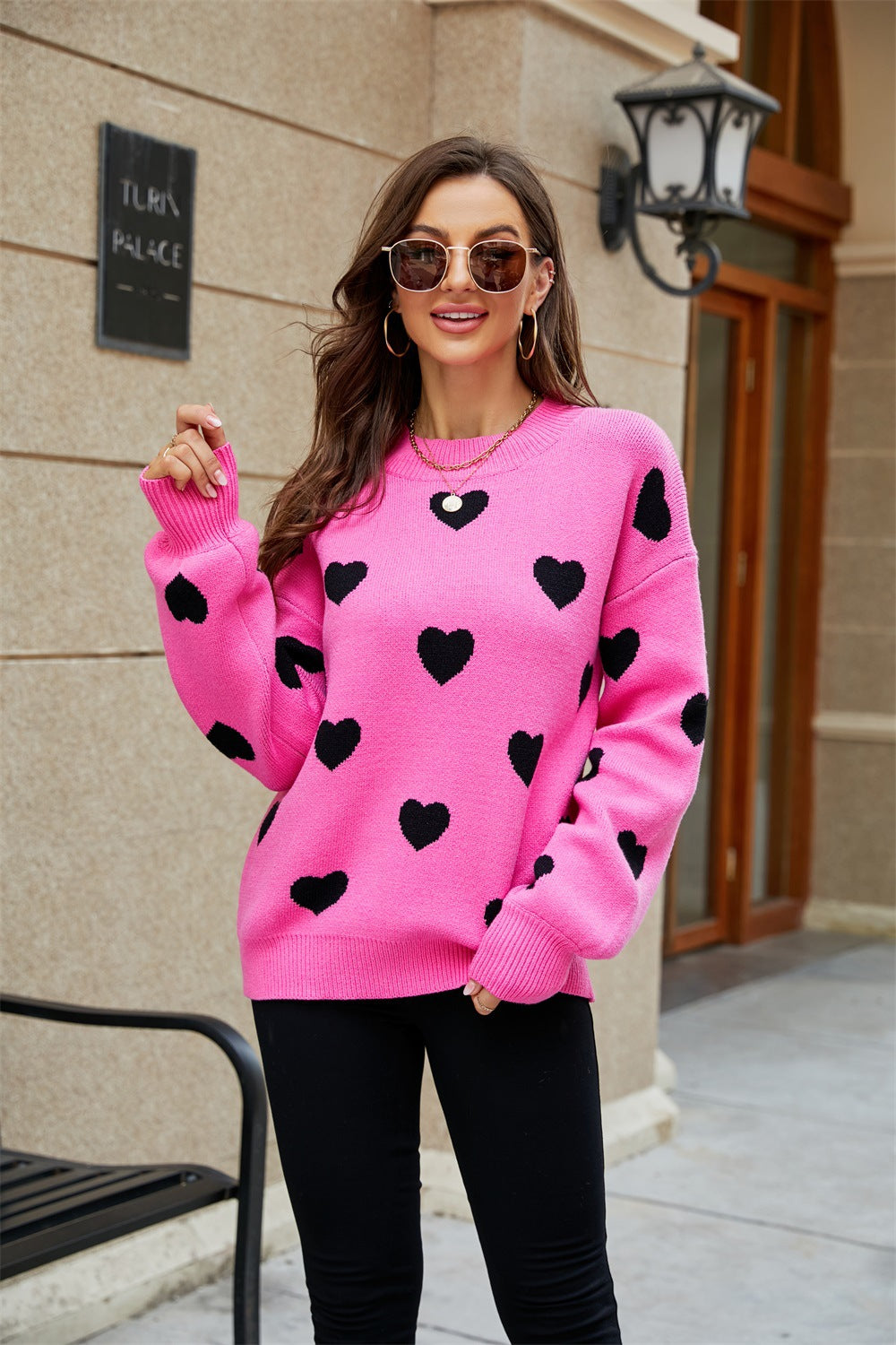 Winter Valentine’s Love Pullover – Women’s Loose Fit Sweater